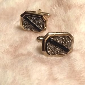 Men's cufflinks white gold